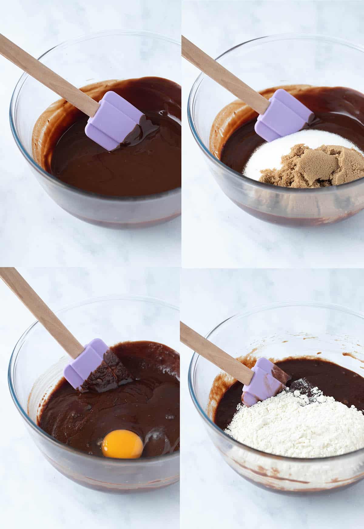 Step by step tutorial showing how to make chocolate brownies from scratch. 