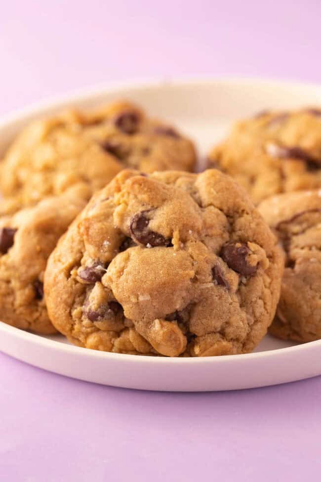 A plate of homemade caramel coconut cookies