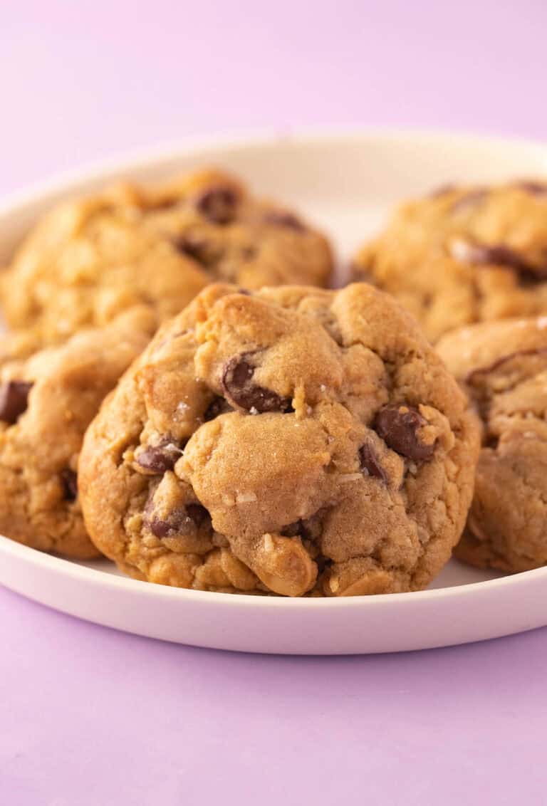 A plate of homemade caramel coconut cookies