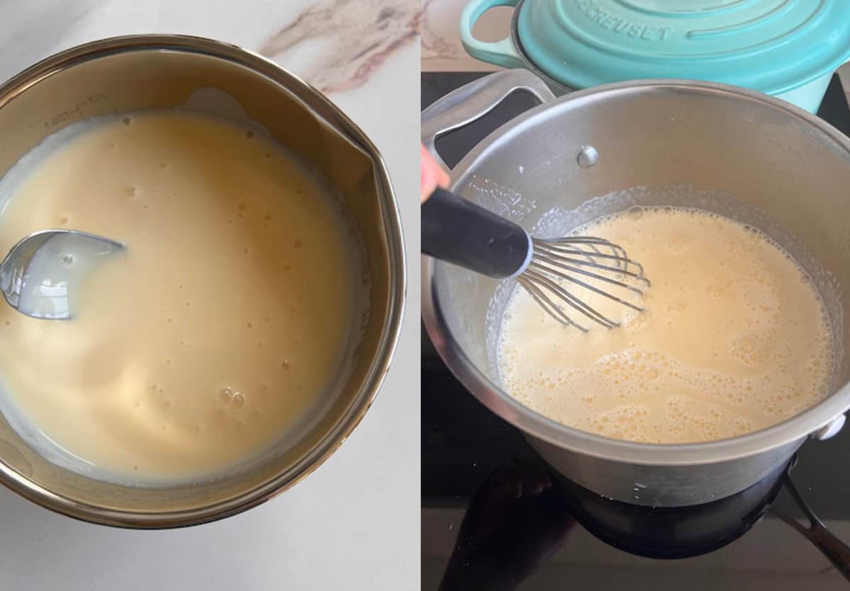 Behind the scenes of Jessica's custard attempts.