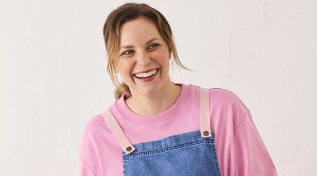 Jessica Holmes in her kitchen