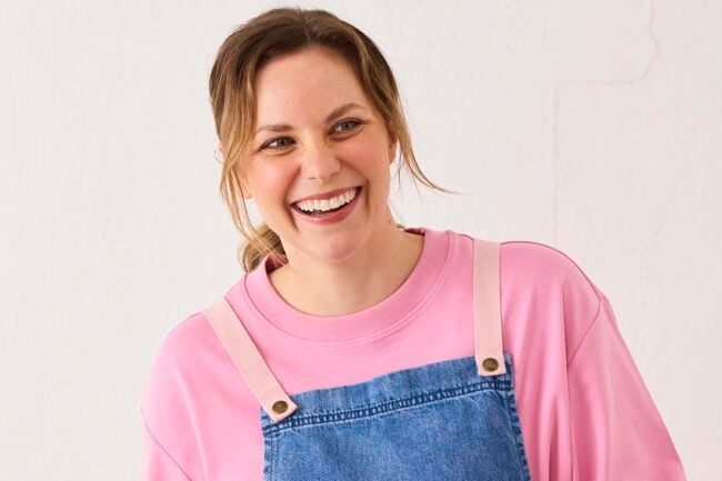 Jessica Holmes in her kitchen