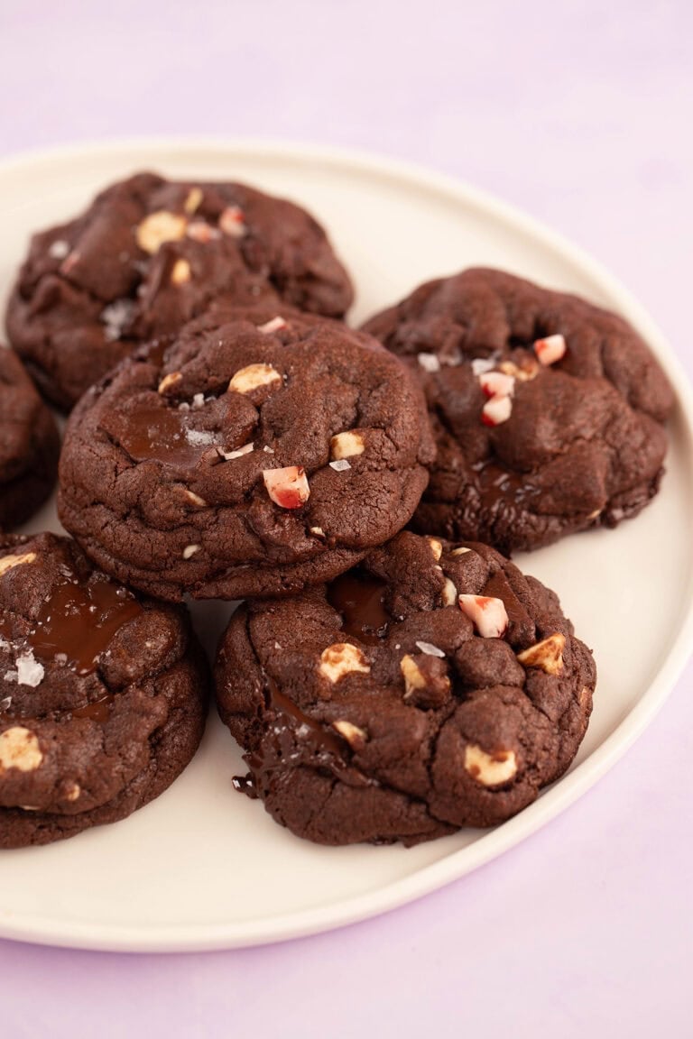 Big peppermint chocolate cookies
