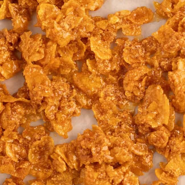Close up of delicious Cornflake Crunch