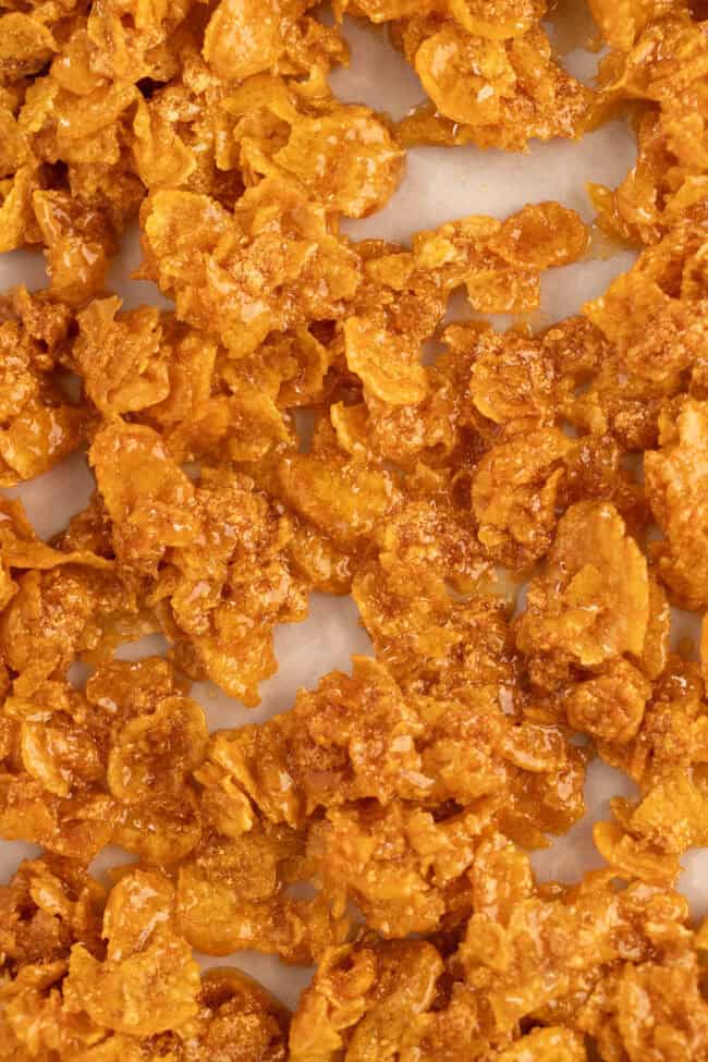 Close up of delicious Cornflake Crunch